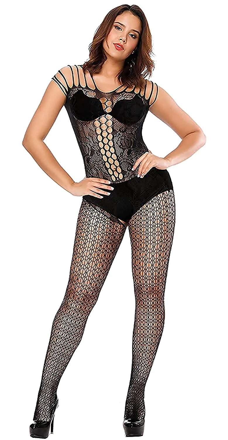 1486 Women Mesh bodystocking Lingerie Fishnet Dresses Fishnet Bodysuits