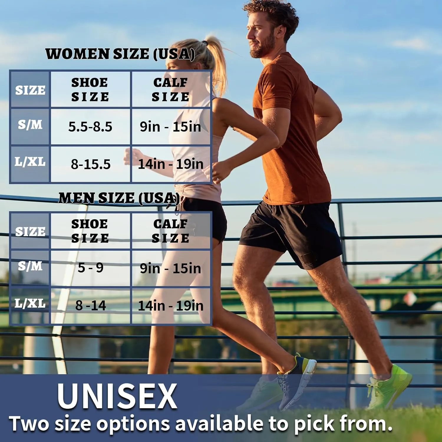 Compression Socks for Men and Women 5-14 inches of mercury, best for sports, nurses, travel and pregnant women