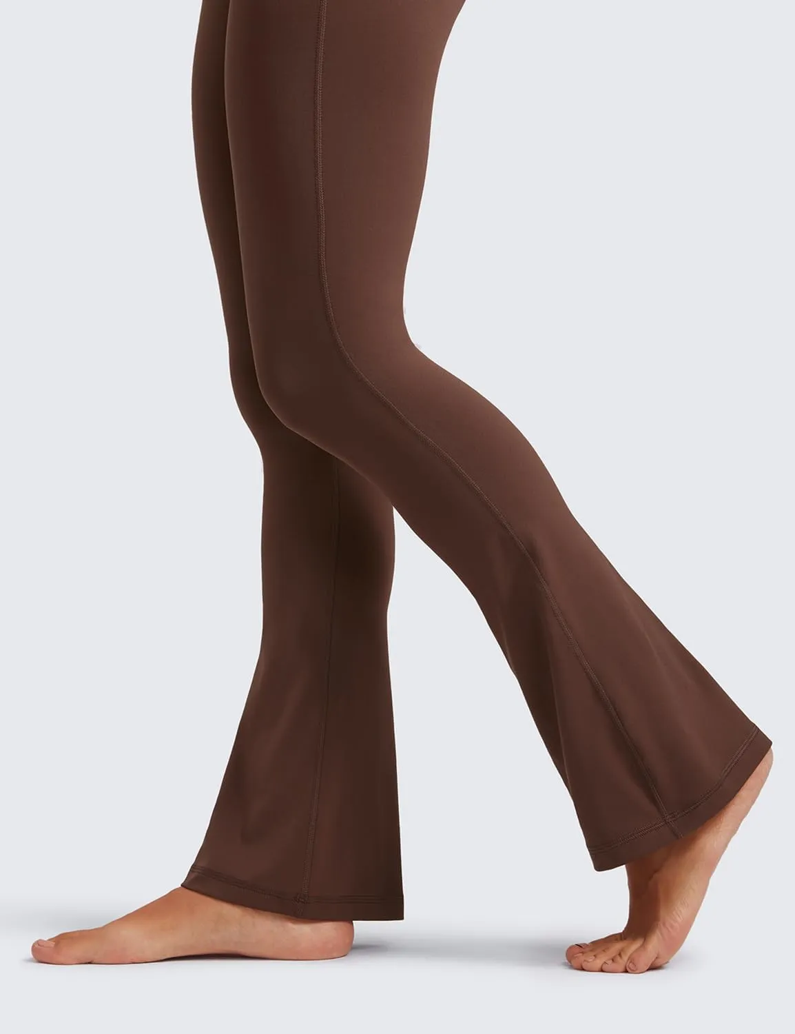 CRZ YOGA Butterluxe High Waist Mini Flared Leggings for Women 30"/31.5"/33'' - Bootcut Yoga Pants with Pocket Casual Lounge