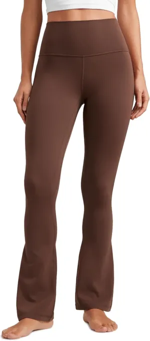 CRZ YOGA Butterluxe High Waist Mini Flared Leggings for Women 30"/31.5"/33'' - Bootcut Yoga Pants with Pocket Casual Lounge