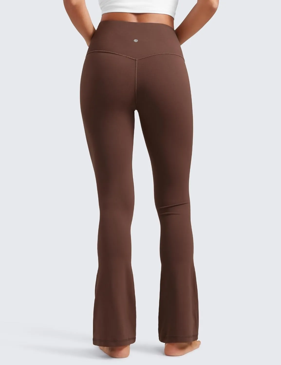 CRZ YOGA Butterluxe High Waist Mini Flared Leggings for Women 30"/31.5"/33'' - Bootcut Yoga Pants with Pocket Casual Lounge