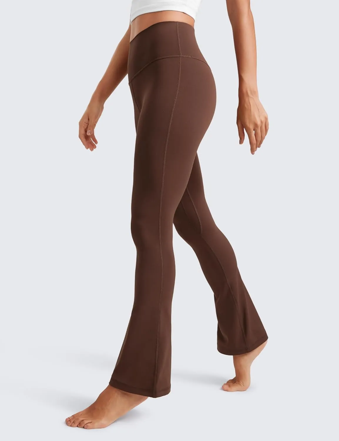CRZ YOGA Butterluxe High Waist Mini Flared Leggings for Women 30"/31.5"/33'' - Bootcut Yoga Pants with Pocket Casual Lounge