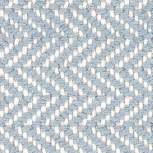 Herringbone Swedish Blue Handwoven Cotton Rug Swatch