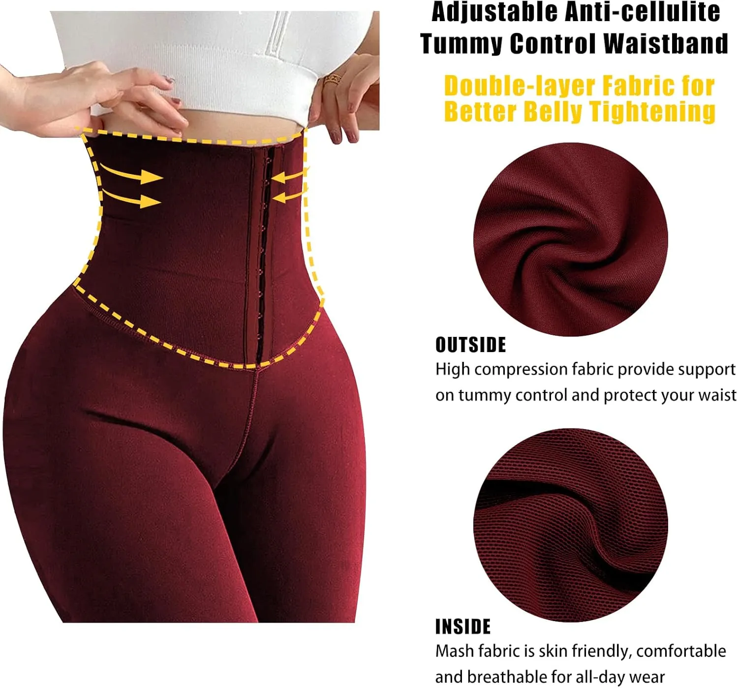 JGS1996 Plus Size Shapewear Tummy Control Leggings for Women High Waisted Compression Corset Waist Trainer Pants Body Shaper