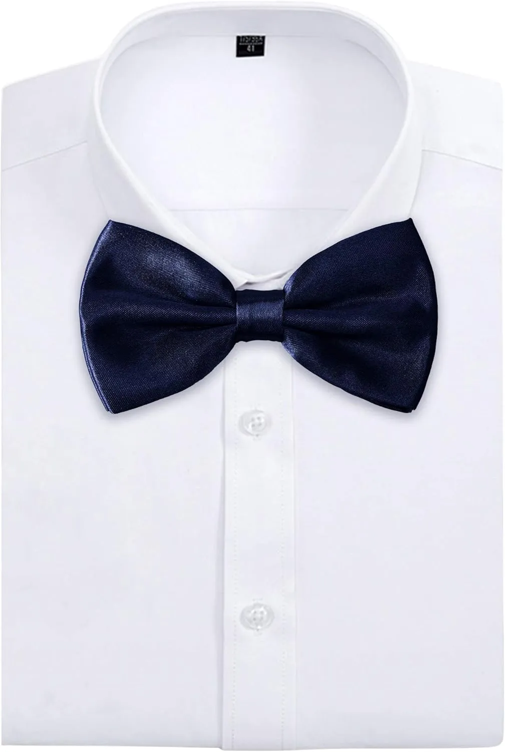 Men's Bowties Formal Satin Solid - 6/12 Pack Bow Ties Pre-tied Adjustable Ties for Men Many Colors Option in bulk