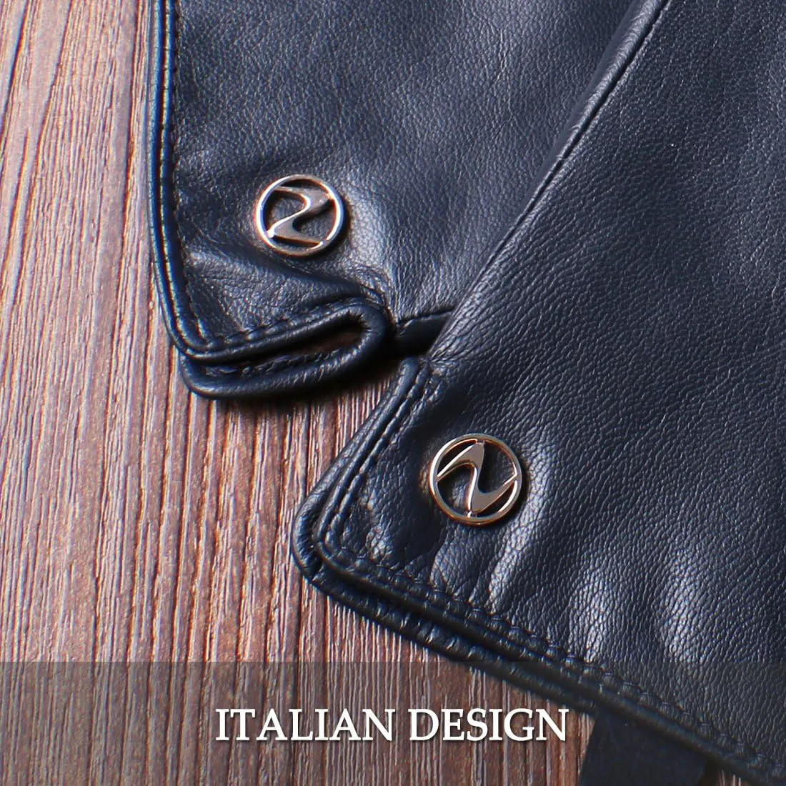 Nappaglo Women Italian Leather Gloves - Winter Driving Ladies Lambskin Warm Fleece Lining