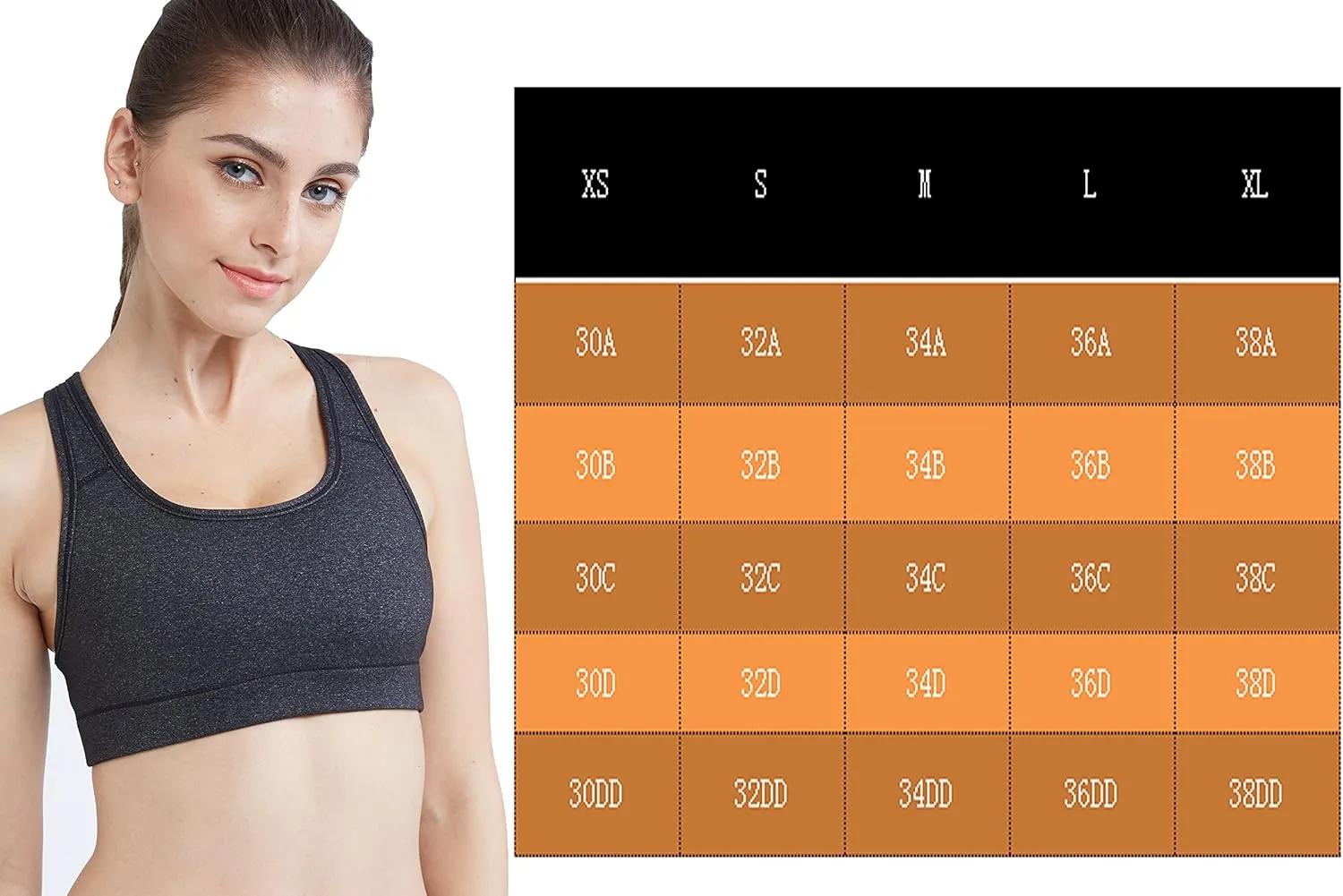 Oalka Women's Racerback Sports Fitness Support Workout Running Bras