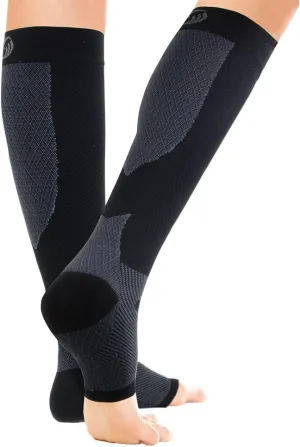 OrthoSleeve FS6  Compression Foot & Leg Sleeve (1 Pair) for Plantar Fasciitis, Heel Pain, Achilles Tendonitis, Shin Splints, Venous Insufficiency and Leg Cramps