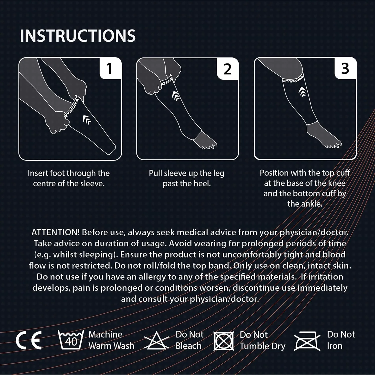 Rymora Calf Compression Sleeves Men Women - Leg Compression Sleeve Footless Socks - Shin Splint Relief Fitness Running