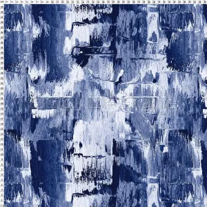 Spandex Brushstroke Indigo