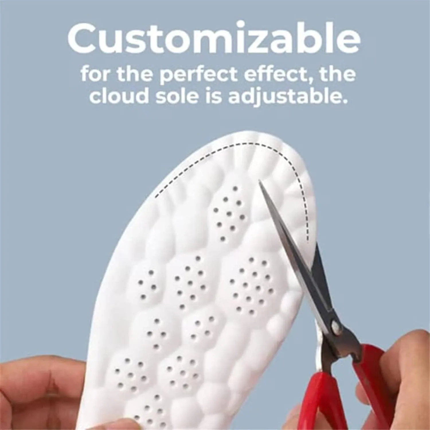 Ultra Comfort Cloud 4D Insoles - Revolutionary Orthopedic Plantar Fasciitis Inserts - Shock Absorption Arch Support (Men 5-6/Women 6-7, 1Pair Black)