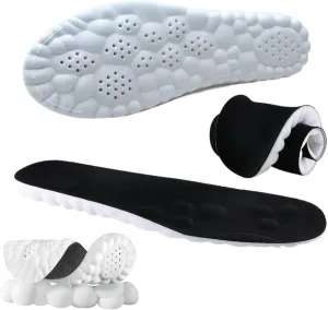 Ultra Comfort Cloud 4D Insoles - Revolutionary Orthopedic Plantar Fasciitis Inserts - Shock Absorption Arch Support (Men 5-6/Women 6-7, 1Pair Black)