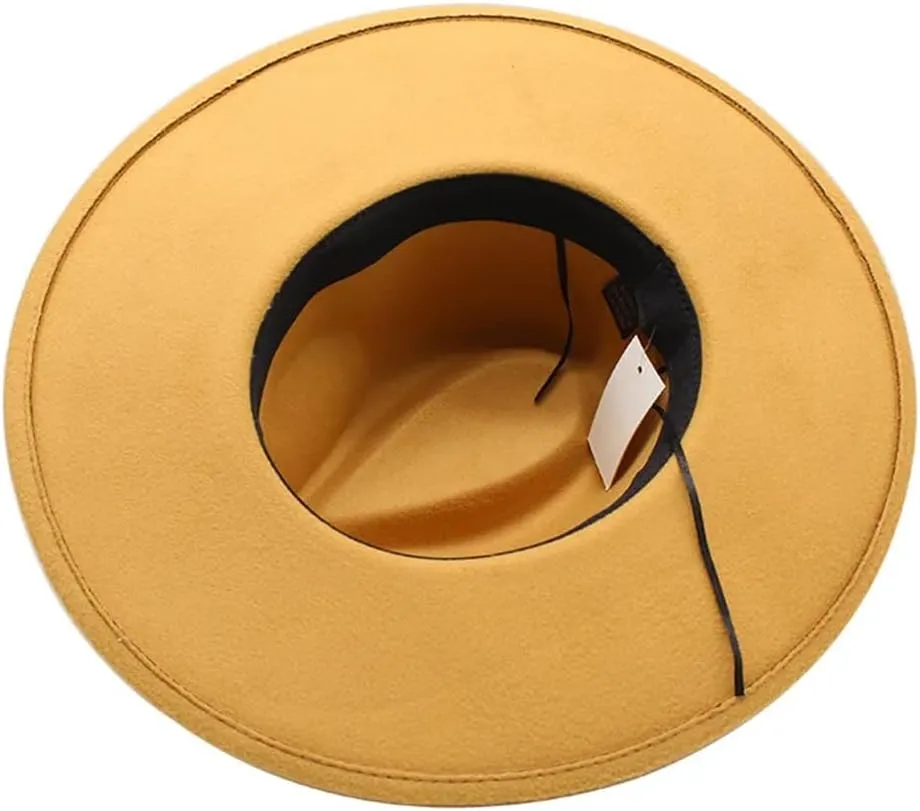 Unisex Wide Brim Fedoras Hats Men Winter Fashion Felted Jazz Hat Women Vintage Church Party Dress Cap