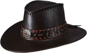 Vintage Western Cowboy Hat for Men Women - Wide Brim Cowgirl Fedora Hats Wide Brim Felt Cowboy Hat for Women Men