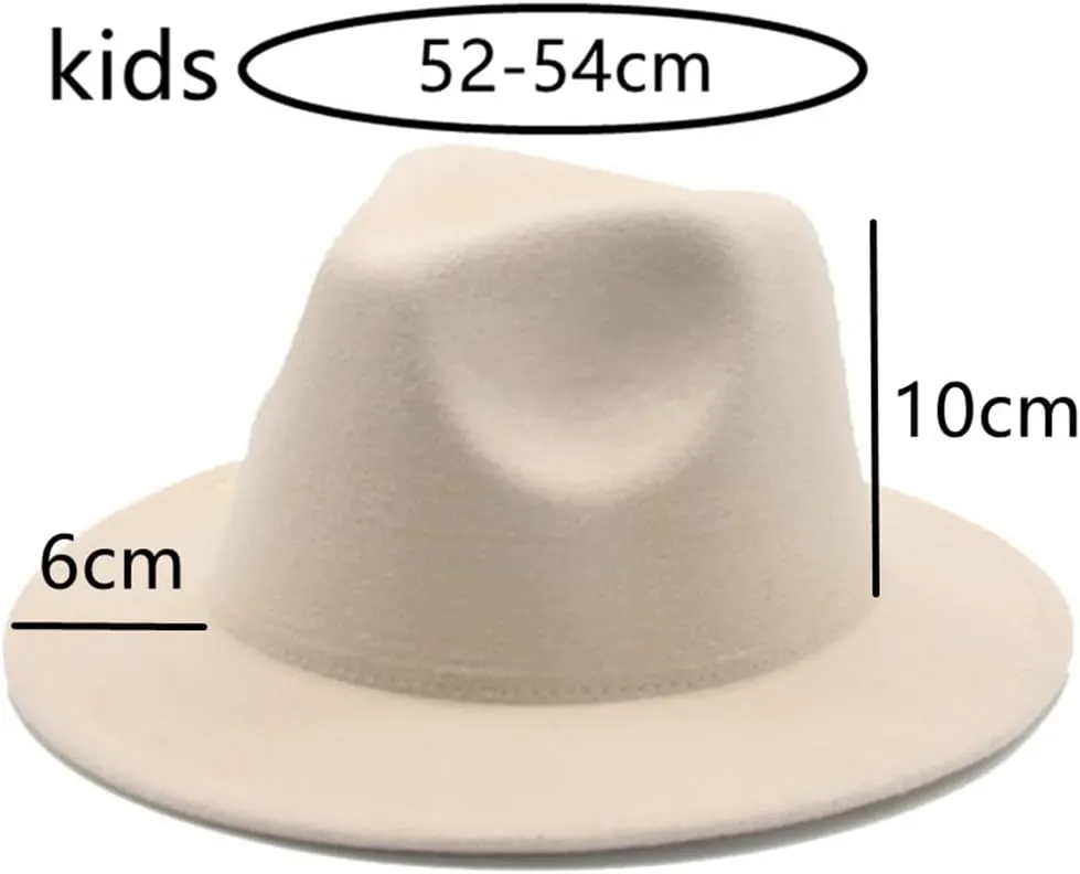 Vsadsau Kids Hats Child Felt Winter Hat Boys Girls Dress Fedora Hat
