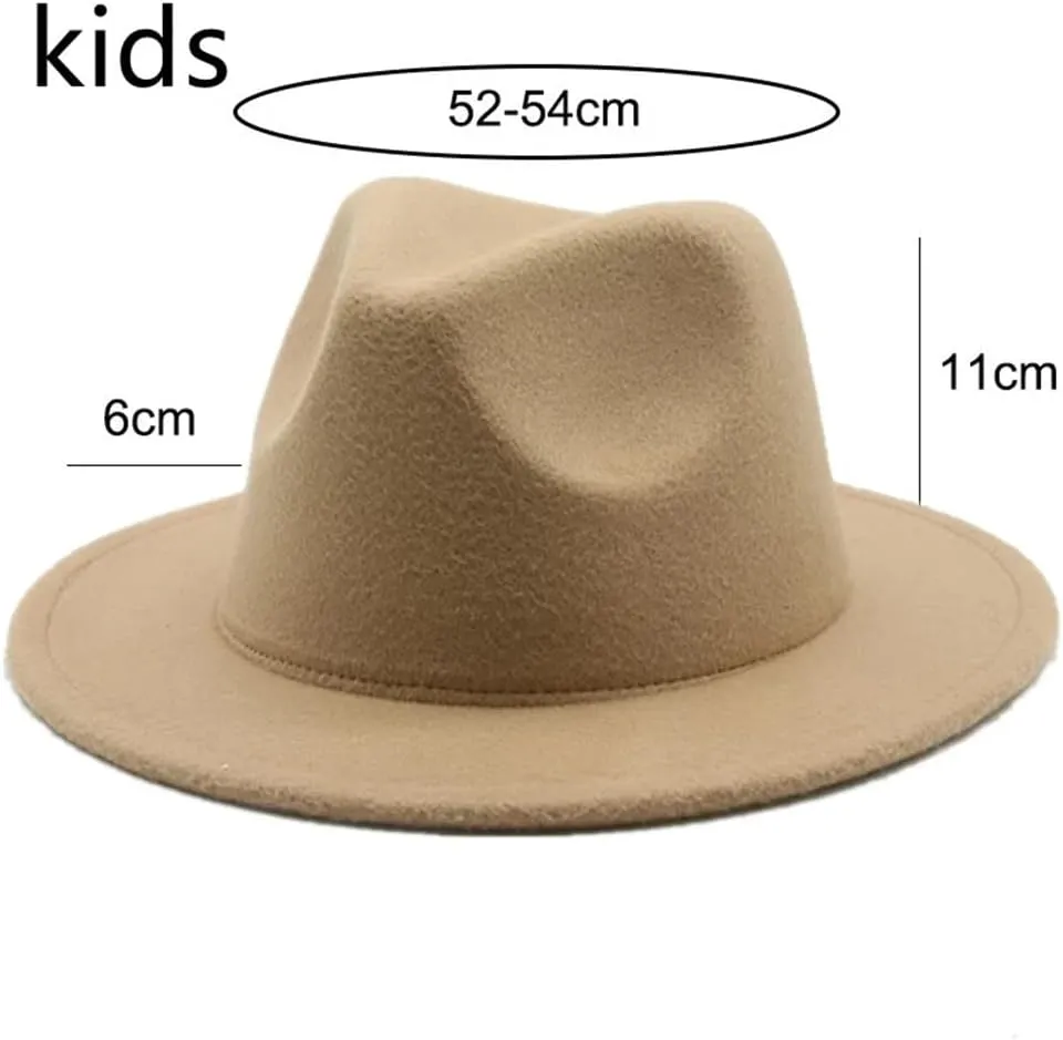 Vsadsau Kids Hats Child Felt Winter Hat Boys Girls Dress Fedora Hat